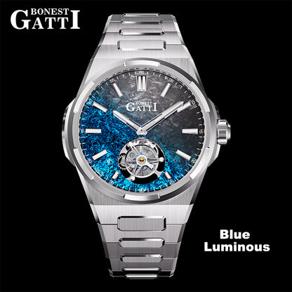 Bonest Gatti BG7006 Carbon Fiber – Luminous Tourbillon Automatic Sapphire Watch - Top G Watches