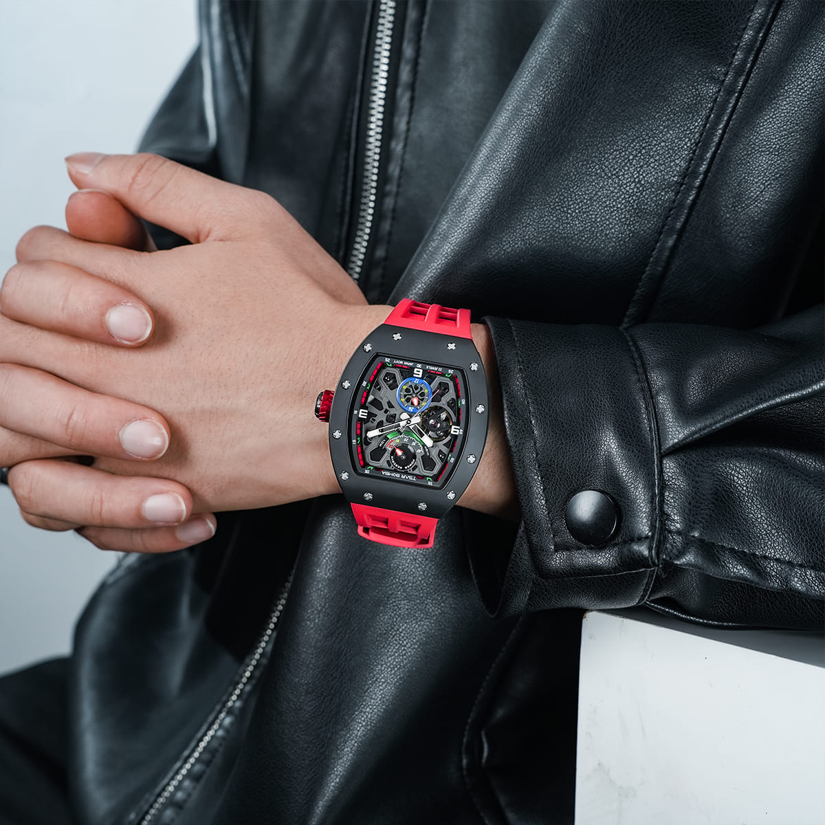 Official TSAR BOMBA Carbon Fibre Ceramic Kinetic Energy Automatic Watch – TB8212