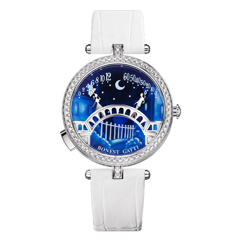 BONEST GATTI BG3004 Pont des Amoureux “Lovers’ Bridge” Animated Ladies Watch