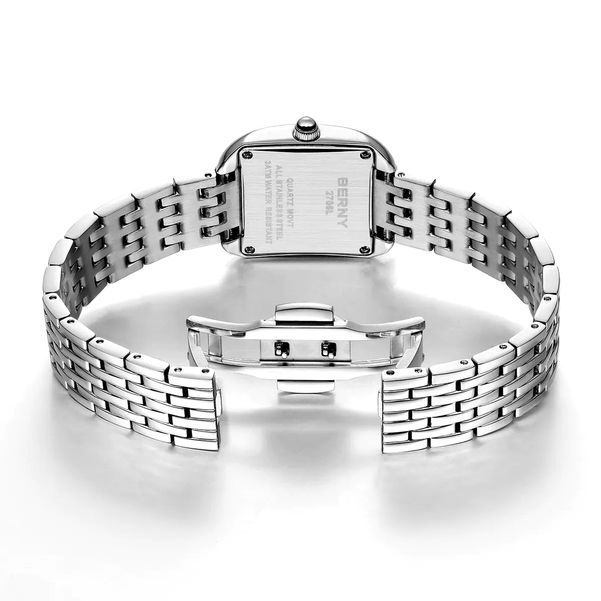 BERNY 2706VLS Women's Square Textured Dial Watch – Japanese Quartz - Top G Watches