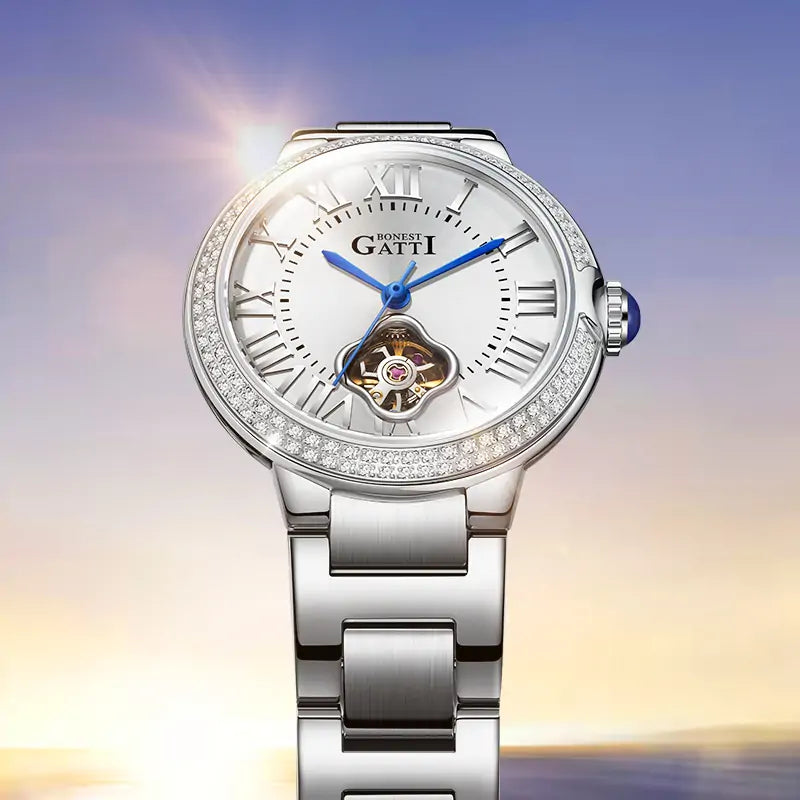 BONEST GATTI BG3006 Ladies Skeleton Automatic Watch – Sapphire Crystal