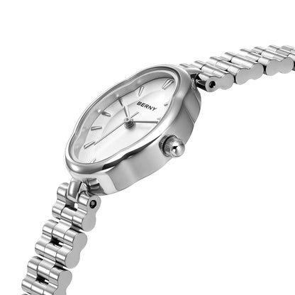 BERNY 2926L Women's Mini Silver Quartz Dress Watch - Top G Watches