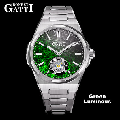 Bonest Gatti BG7006 Carbon Fiber – Luminous Tourbillon Automatic Sapphire Watch - Top G Watches