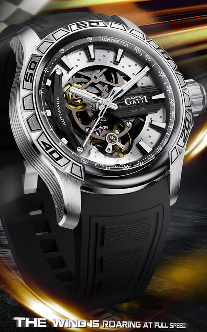 BONEST GATTI BG4005 Skeleton Automatic Men's Sports Watch