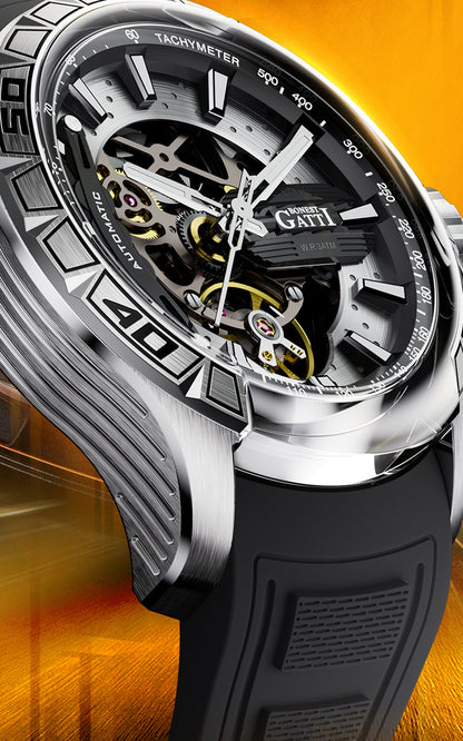 BONEST GATTI BG4005 Skeleton Automatic Men's Sports Watch