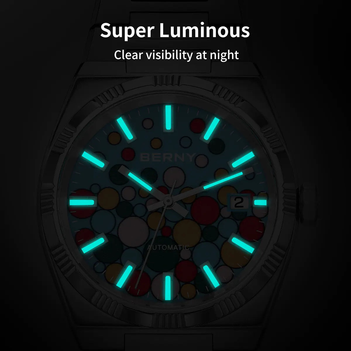 BERNY AM241M Automatic Watch – Interchangeable Bezels & Sapphire