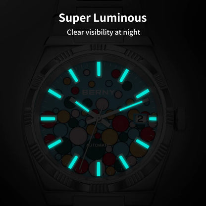 BERNY AM241M Automatic Watch – Interchangeable Bezels & Sapphire