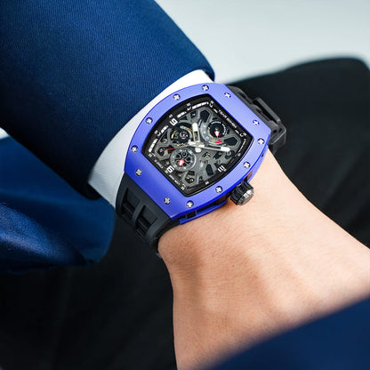 Official TSAR BOMBA Carbon Fibre Ceramic Kinetic Energy Automatic Watch – TB8212