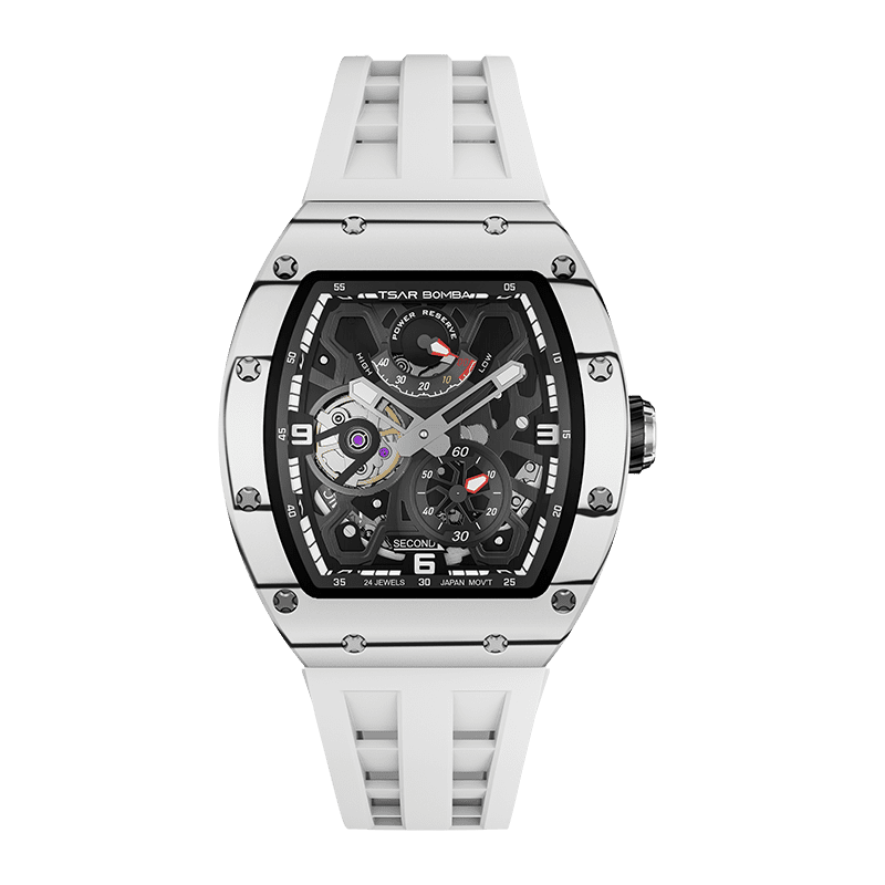 Official TSAR BOMBA Carbon Fibre Ceramic Kinetic Energy Automatic Watch – TB8212