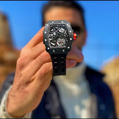 Official TSAR BOMBA Carbon Fibre Automatic Skeleton Watch – TB8209CF