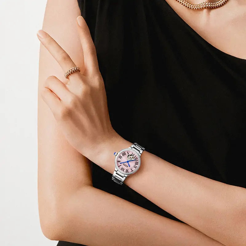 BONEST GATTI BG3006 Ladies Skeleton Automatic Watch – Sapphire Crystal