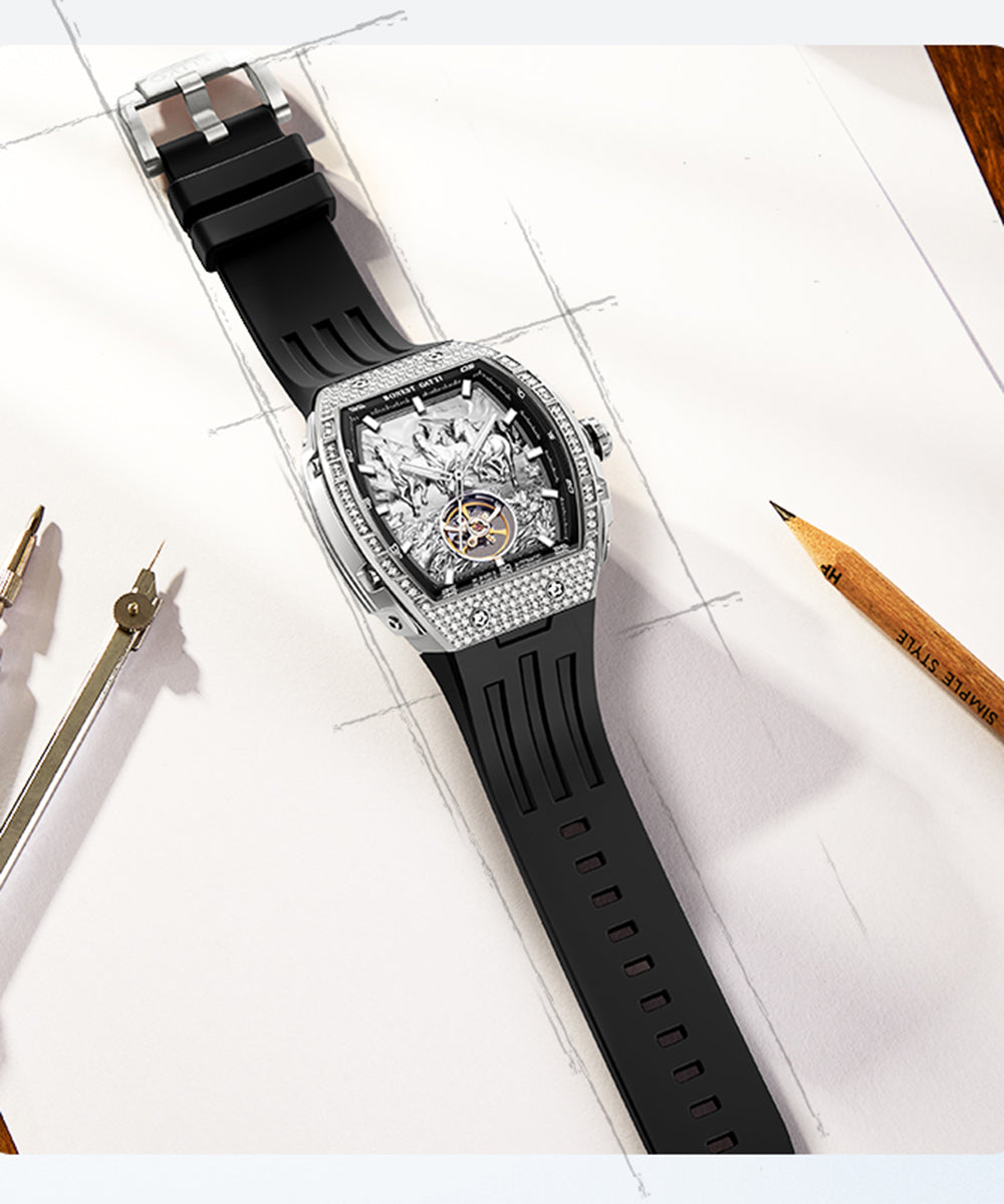 Bonest Gatti Year of the Horse BG5006 – Automatic Skeleton Zircon Bezel - Top G Watches