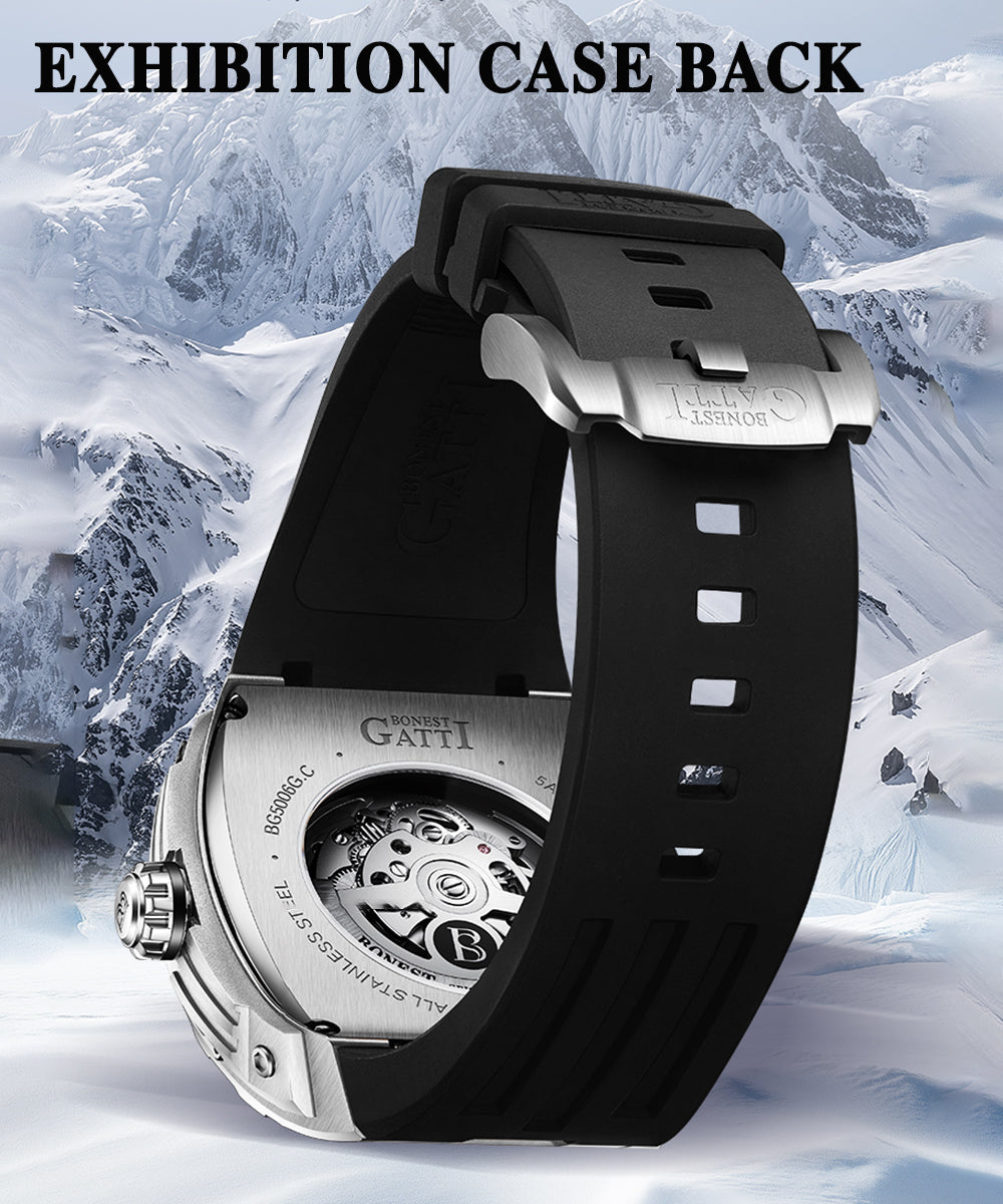 Bonest Gatti Year of the Horse BG5006 – Automatic Skeleton Zircon Bezel - Top G Watches