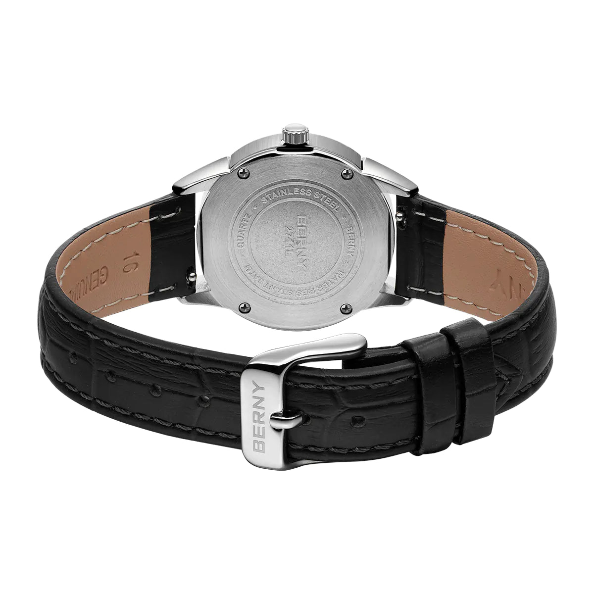 BERNY 2711VL Women's Classic Quartz Dress Watch – Leather Strap - Top G Watches