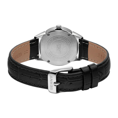 BERNY 2711VL Women's Classic Quartz Dress Watch – Leather Strap - Top G Watches