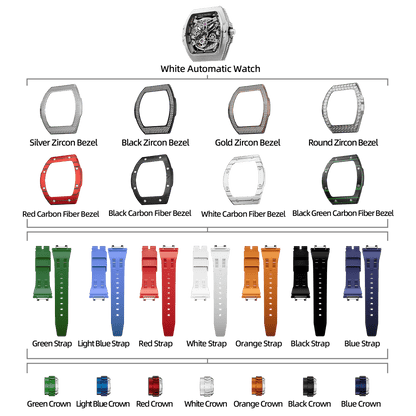 Official TSAR BOMBA TB8218D Diamond Edition – Atomic Interchangeable Automatic Watch (Multi-7 Twin Combo)