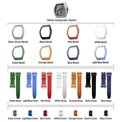 Official TSAR BOMBA TB8218D Diamond Edition – Atomic Interchangeable Automatic Watch (Multi-7 Twin Combo)