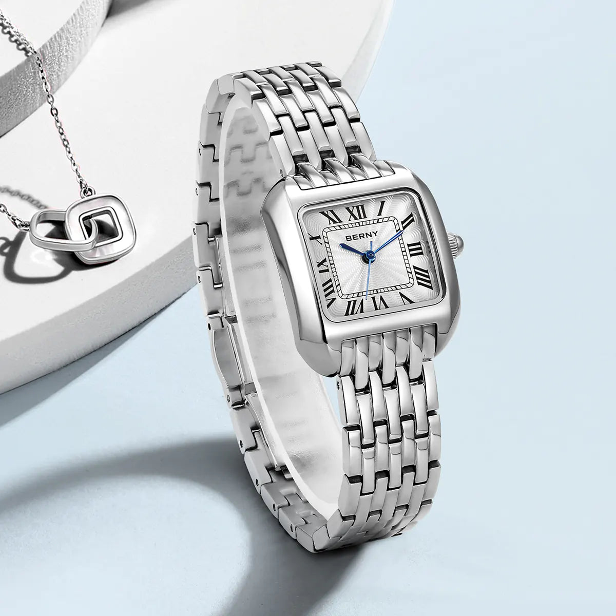 BERNY 2706VLS Women's Square Textured Dial Watch – Japanese Quartz - Top G Watches