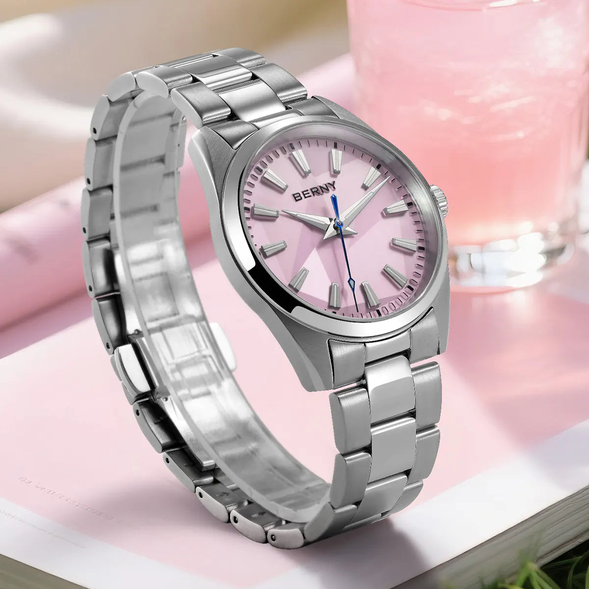 BERNY 2953M-PK Women's Fashion Sport Quartz Watch – Sapphire Crystal - Top G Watches