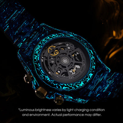 BONEST GATTI BG9014 Carbon Fibre Skeleton Automatic Chronograph Watch