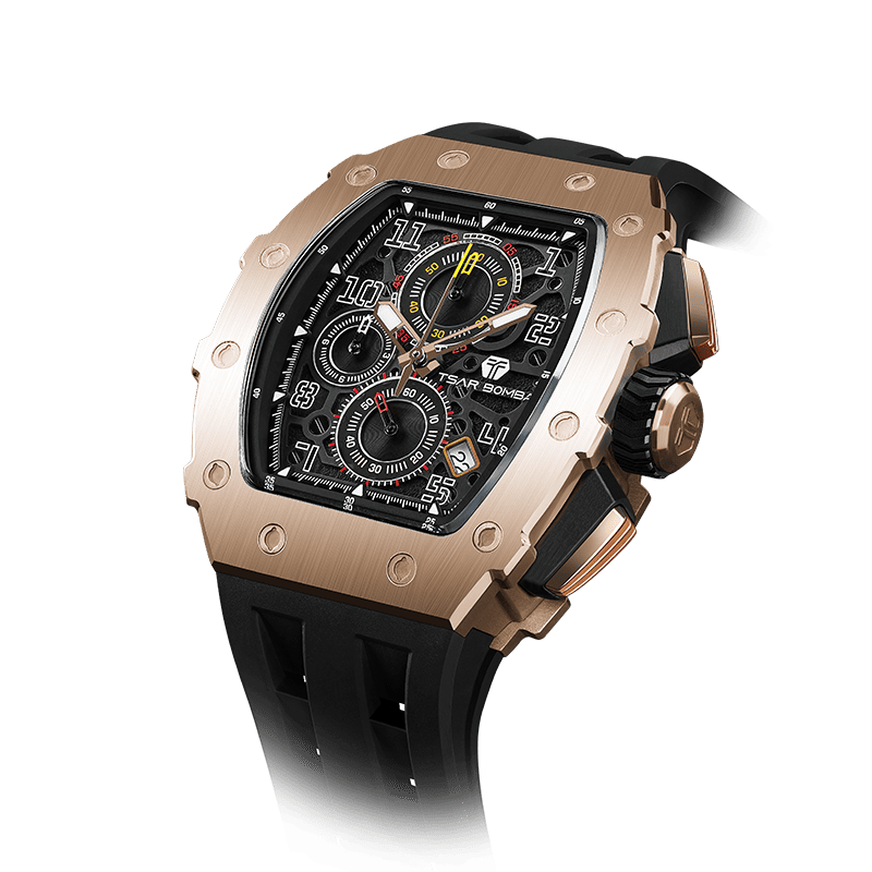 Official TSAR BOMBA Elemental Series TB8204Q – Calendar & Chronograph Watch