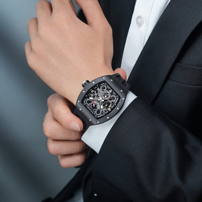 Official TSAR BOMBA Carbon Fibre Ceramic Kinetic Energy Automatic Watch – TB8212