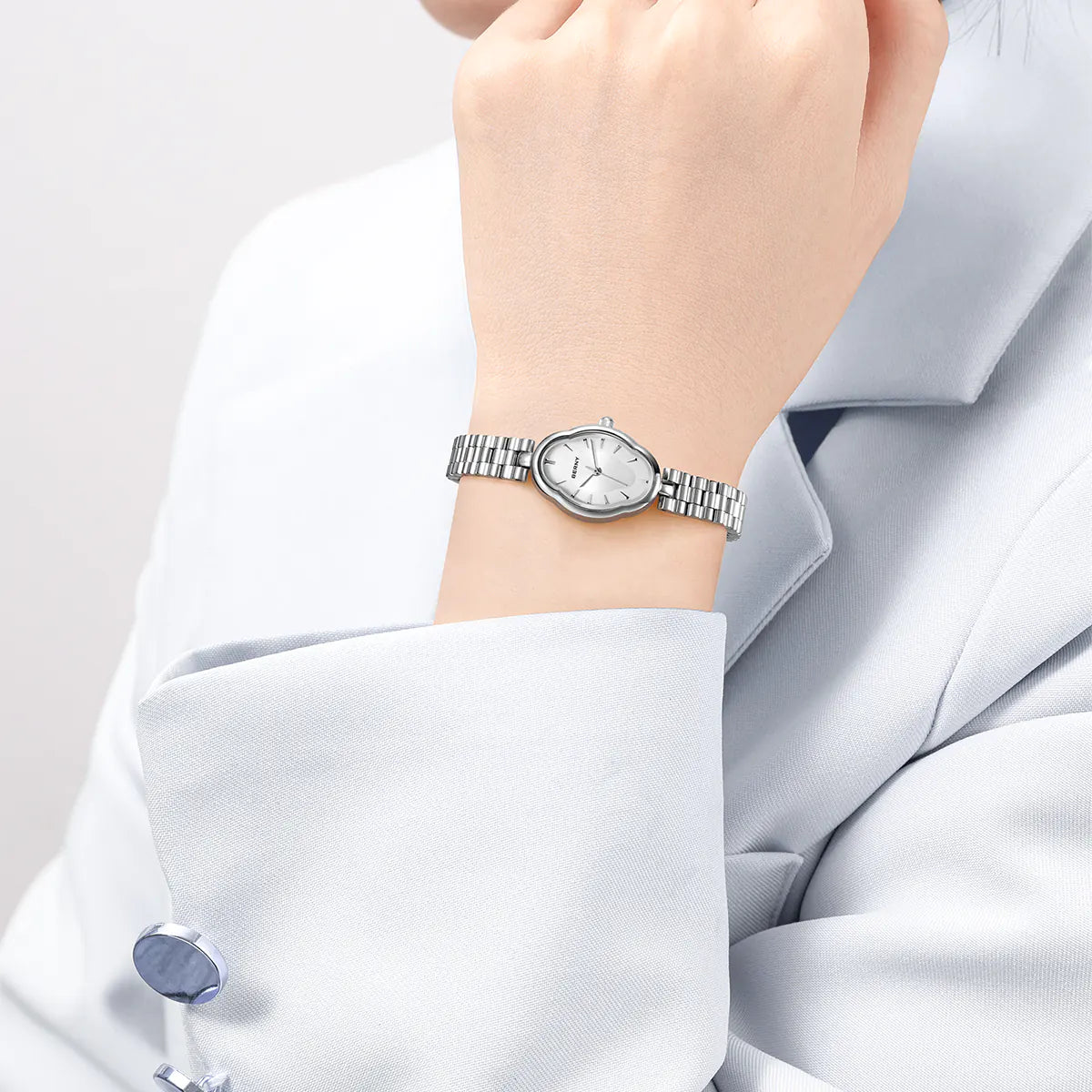 BERNY 2926L Women's Mini Silver Quartz Dress Watch - Top G Watches