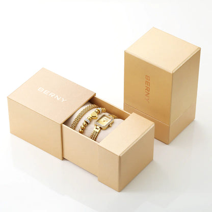BERNY 2922L Women's Luxury Quartz Watch & Matching Bracelet Set - Top G Watches