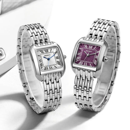 BERNY 2706VLS Women's Square Textured Dial Watch – Japanese Quartz - Top G Watches