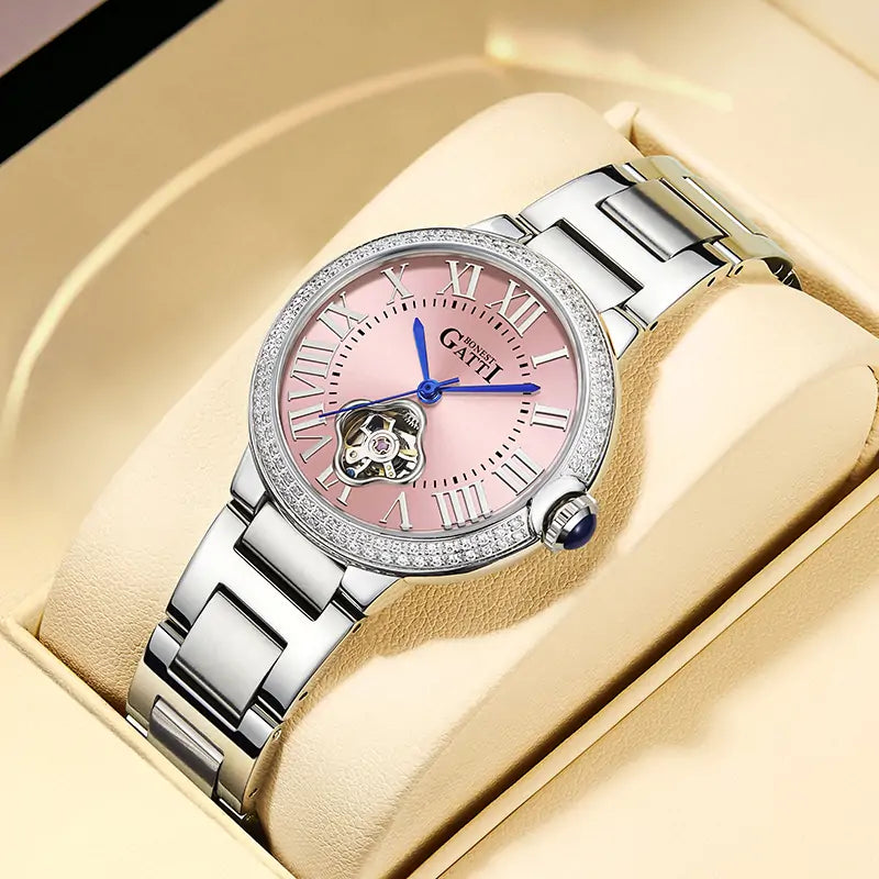 BONEST GATTI BG3006 Ladies Skeleton Automatic Watch – Sapphire Crystal