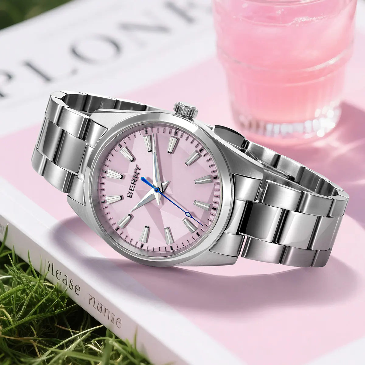 BERNY 2953M-PK Women's Fashion Sport Quartz Watch – Sapphire Crystal - Top G Watches