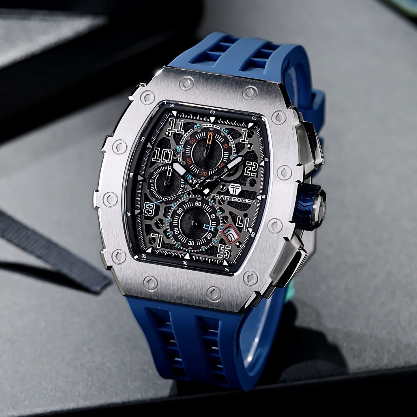 Official TSAR BOMBA Elemental Series TB8204Q – Calendar & Chronograph Watch