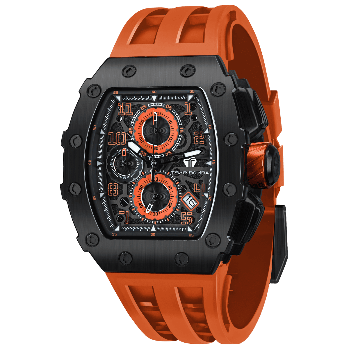 Official TSAR BOMBA Elemental Series TB8204Q – Calendar & Chronograph Watch