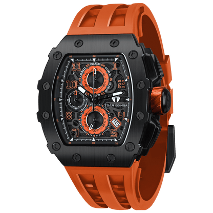 Official TSAR BOMBA Elemental Series TB8204Q – Calendar & Chronograph Watch