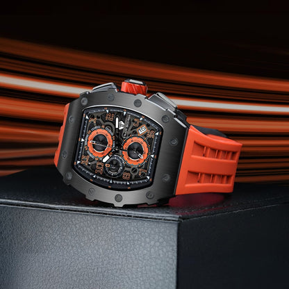 Official TSAR BOMBA Elemental Series TB8204Q – Calendar & Chronograph Watch