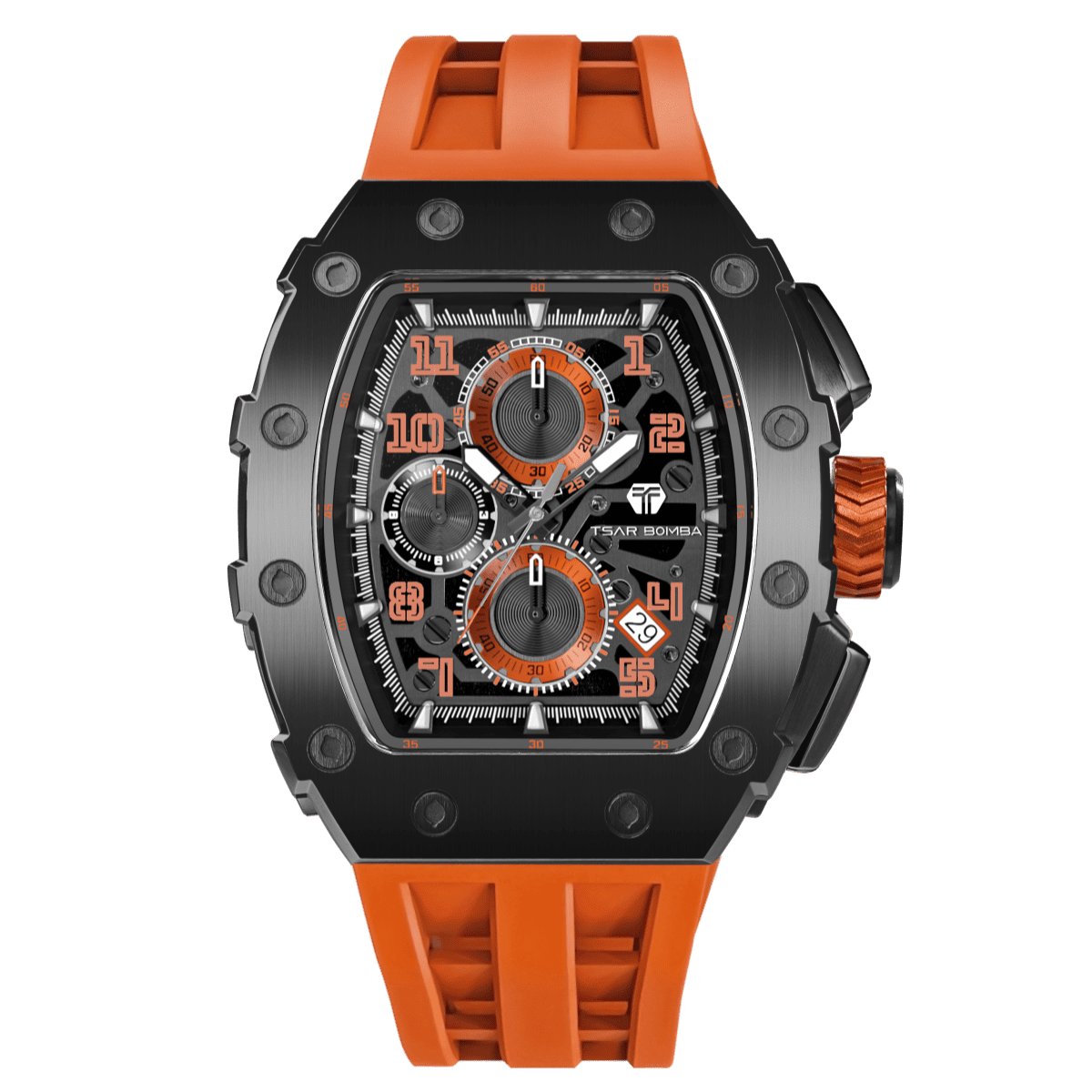 Official TSAR BOMBA Elemental Series TB8204Q – Calendar & Chronograph Watch