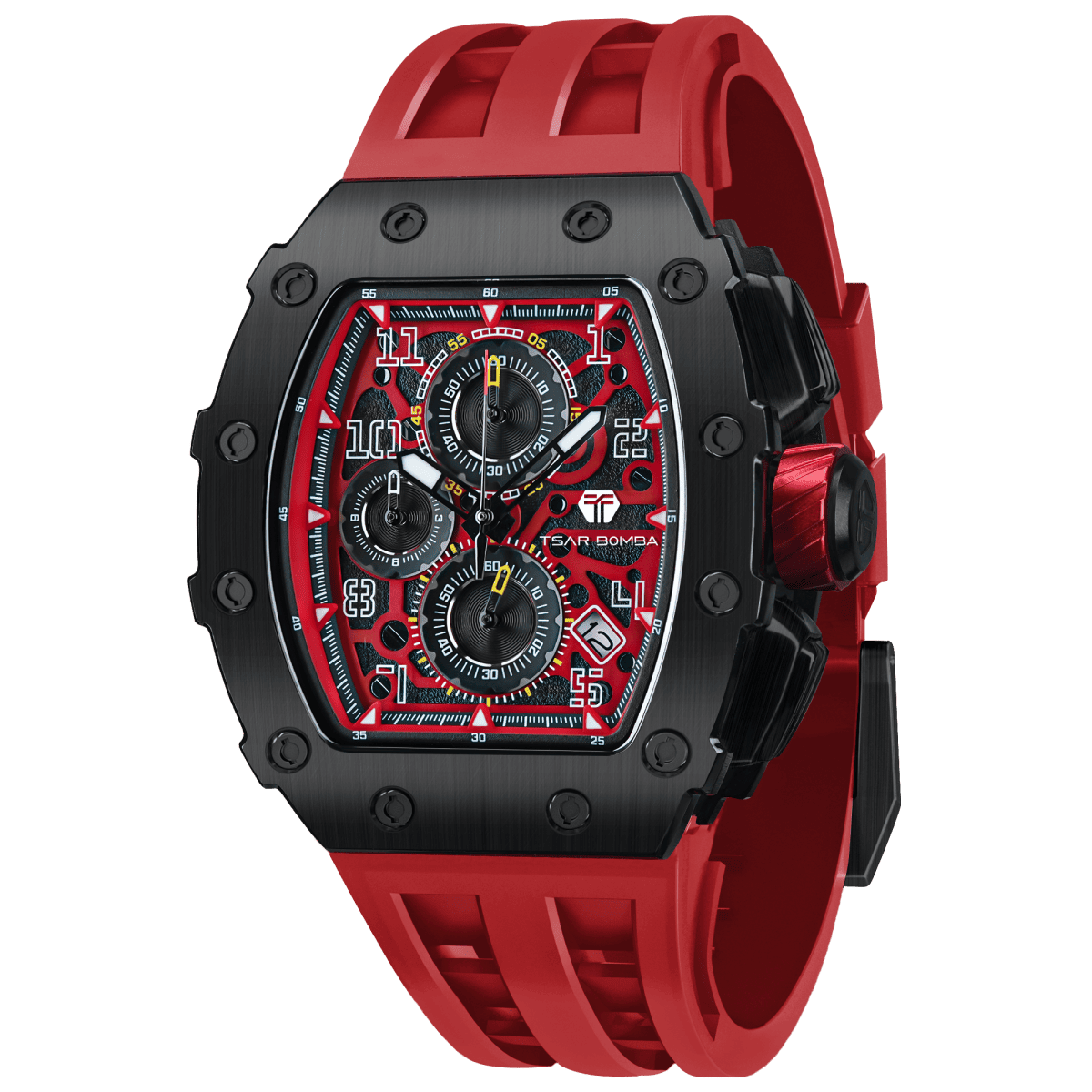 Official TSAR BOMBA Elemental Series TB8204Q – Calendar & Chronograph Watch