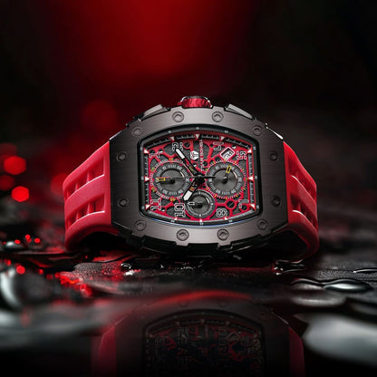 Official TSAR BOMBA Elemental Series TB8204Q – Calendar & Chronograph Watch