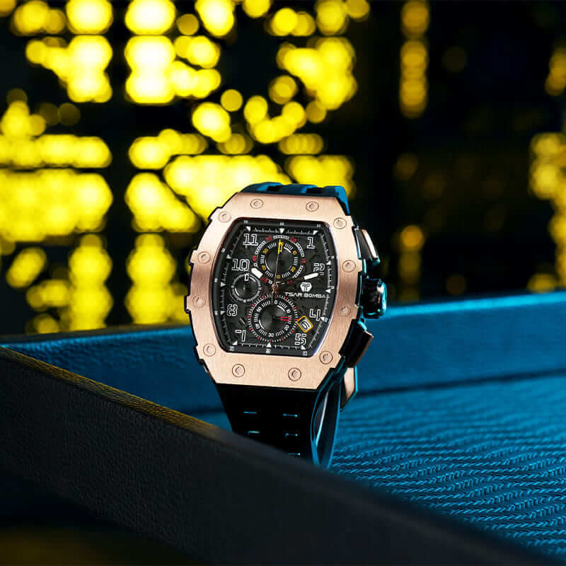 Official TSAR BOMBA Elemental Series TB8204Q – Calendar & Chronograph Watch