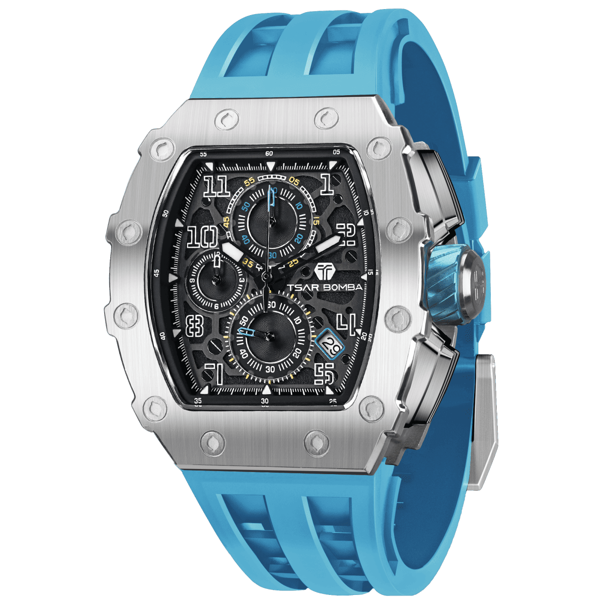 Official TSAR BOMBA Elemental Series TB8204Q – Calendar & Chronograph Watch