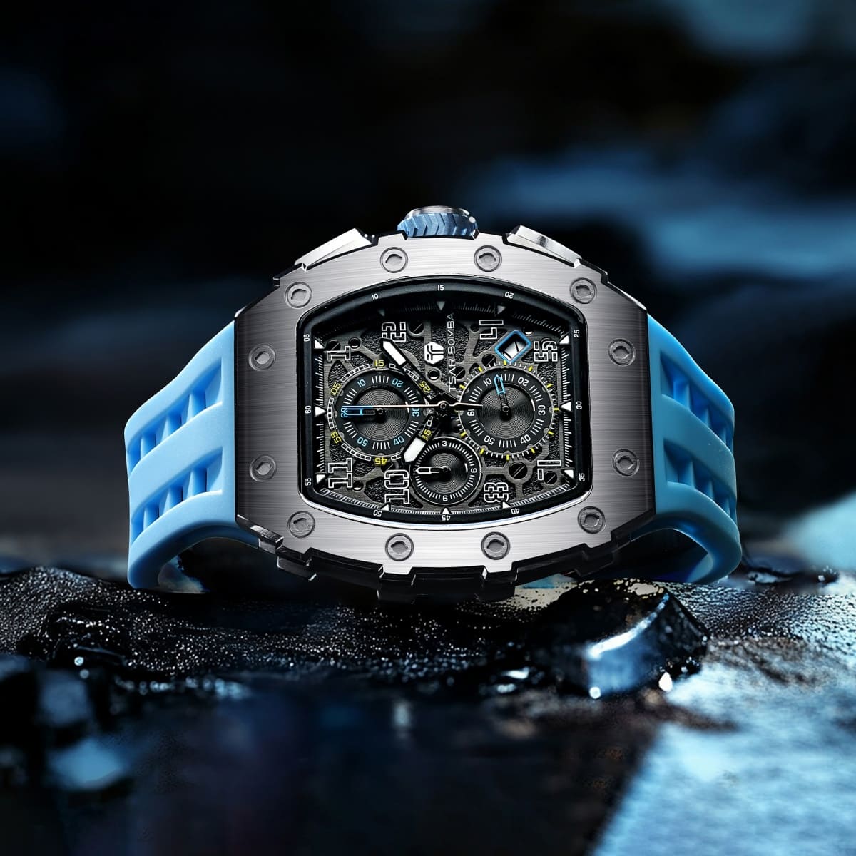 Official TSAR BOMBA Elemental Series TB8204Q – Calendar & Chronograph Watch