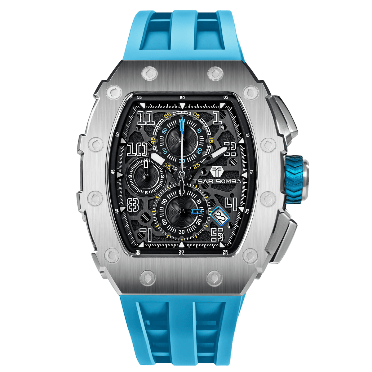 Official TSAR BOMBA Elemental Series TB8204Q – Calendar & Chronograph Watch