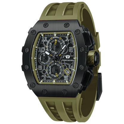 Official TSAR BOMBA Elemental Series TB8204Q – Calendar & Chronograph Watch