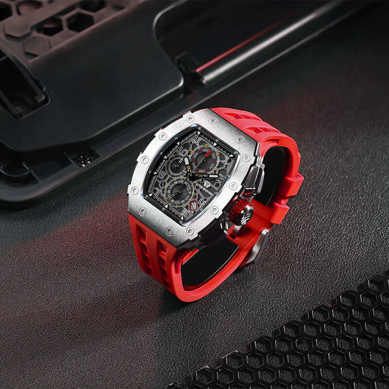 Official TSAR BOMBA Elemental Series TB8204Q – Calendar & Chronograph Watch