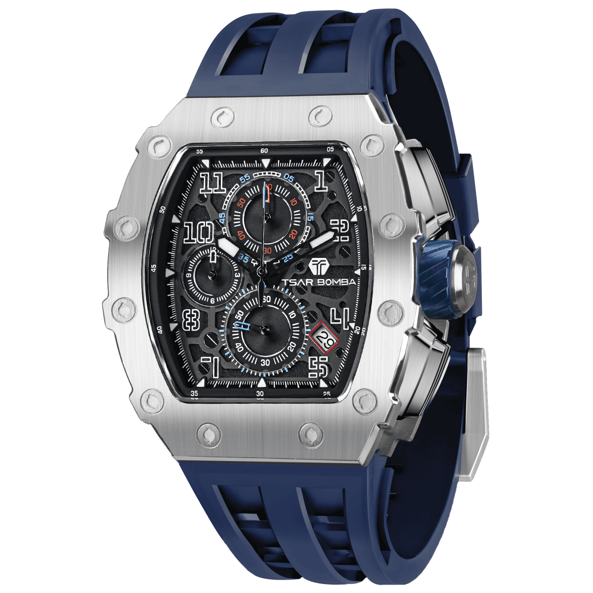 Official TSAR BOMBA Elemental Series TB8204Q – Calendar & Chronograph Watch