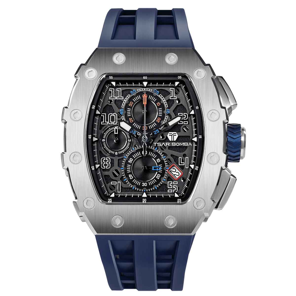 Official TSAR BOMBA Elemental Series TB8204Q – Calendar & Chronograph Watch