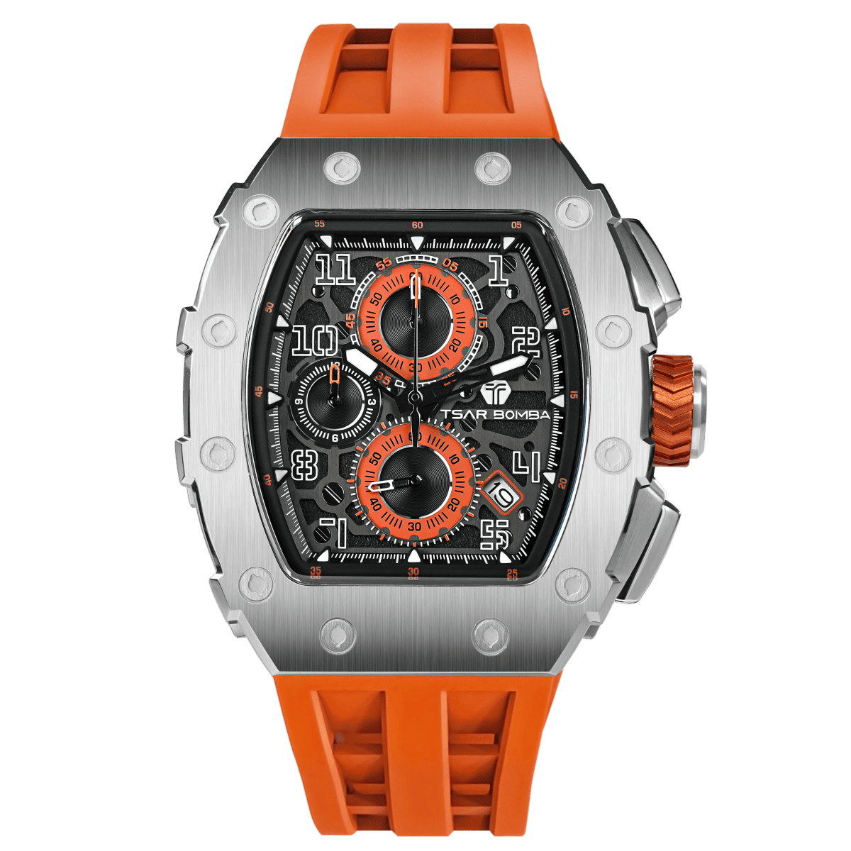 Official TSAR BOMBA Elemental Series TB8204Q – Calendar & Chronograph Watch