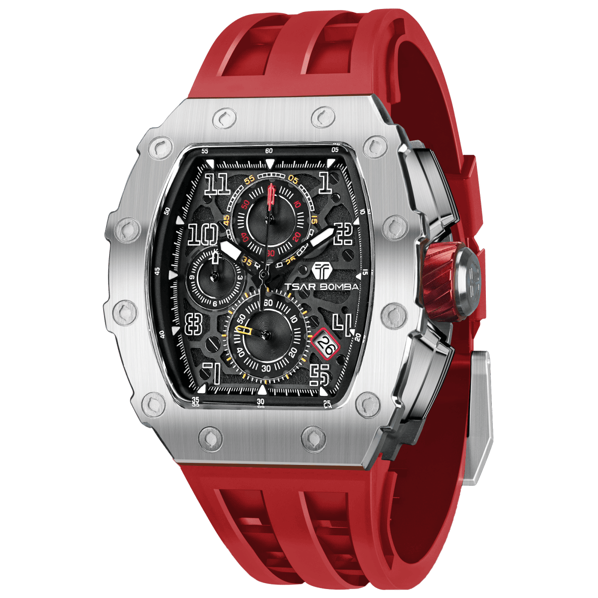 Official TSAR BOMBA Elemental Series TB8204Q – Calendar & Chronograph Watch