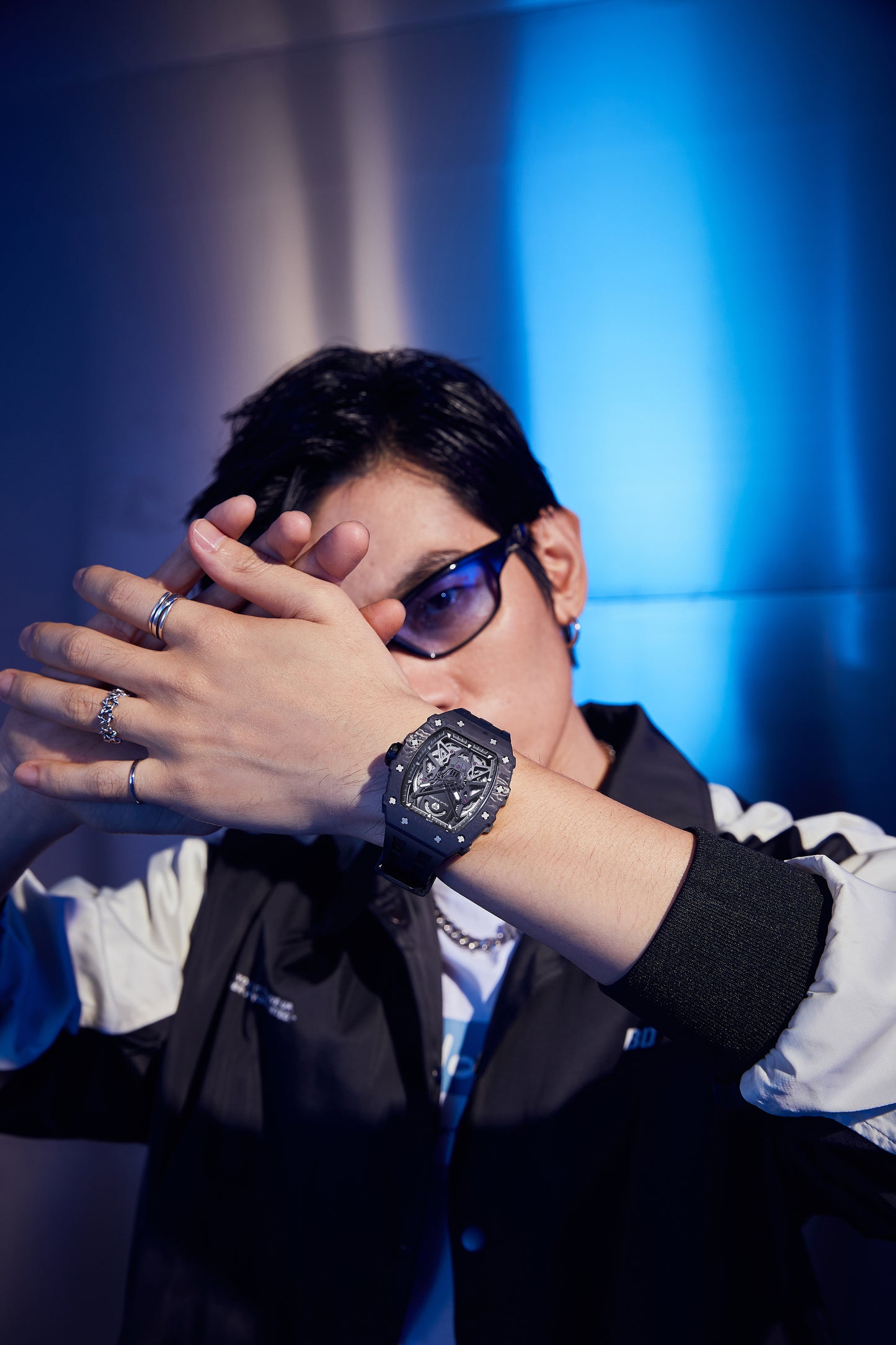 官方 TSAR Bomba 碳纤维自动机械防水手表 - TB8207CF 