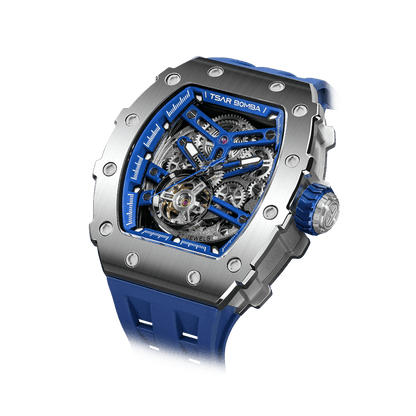 Official TSAR BOMBA Stainless Steel Automatic Skeleton Watch – TB8208A